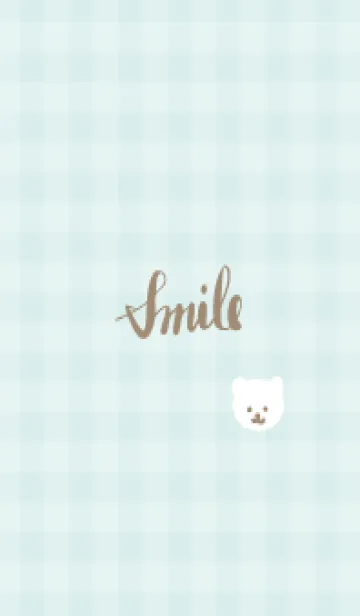 [LINE着せ替え] しろくま チェック27の画像1