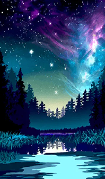 [LINE着せ替え] 綺麗な星空の夜景着せかえ#334の画像1
