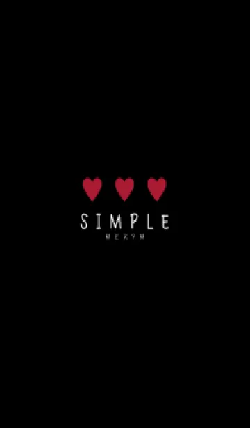 [LINE着せ替え] SIMPLE HEART - BLACK 11の画像1
