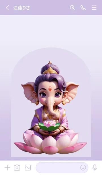 [LINE着せ替え] Purple Ganesha Rich Theme (JP)の画像2