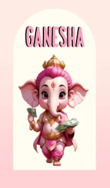 [LINE着せ替え] Pink Ganesha Rich Theme (JP)の画像1