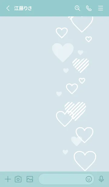 [LINE着せ替え] おしゃれ ハート 白7の画像2