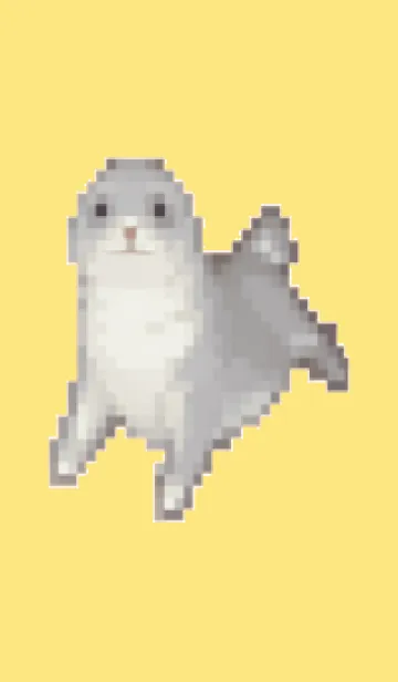 [LINE着せ替え] アザラシのドット絵のきせかえ5の画像1