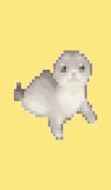 [LINE着せ替え] アザラシのドット絵のきせかえ8の画像1