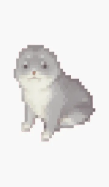 [LINE着せ替え] アザラシのドット絵のきせかえ4の画像1