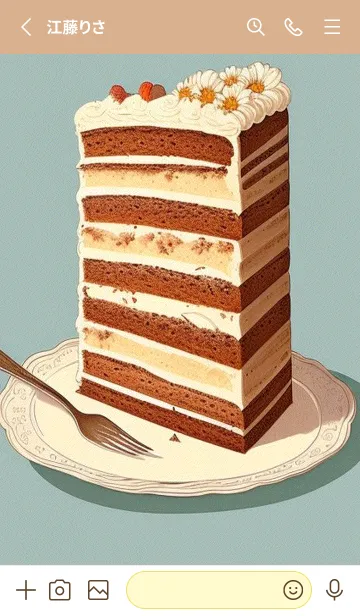 [LINE着せ替え] 癒しのケーキ～ dIUsYの画像2