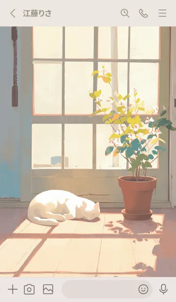 [LINE着せ替え] お昼寝中の猫 2の画像2