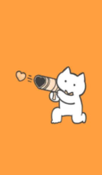 [LINE着せ替え] 推しねこ(white1-02)の画像1