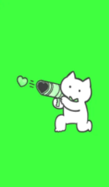 [LINE着せ替え] 推しねこ(white1-05)の画像1