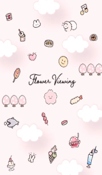 [LINE着せ替え] さくら色 ゆるいお花見10_1の画像1