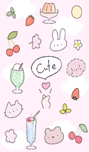 [LINE着せ替え] パールパープル cute icon 10_1の画像1