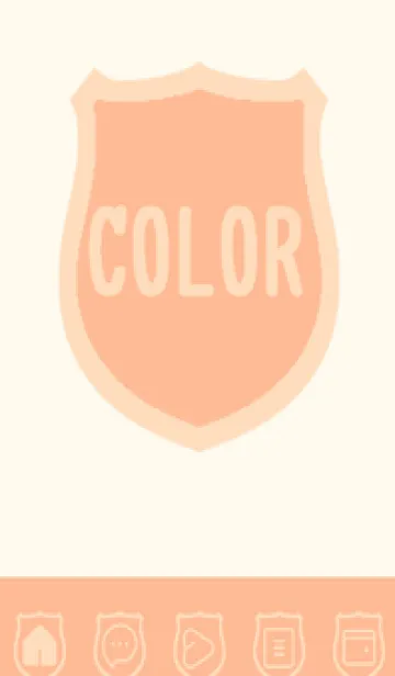 [LINE着せ替え] beige color V54の画像1