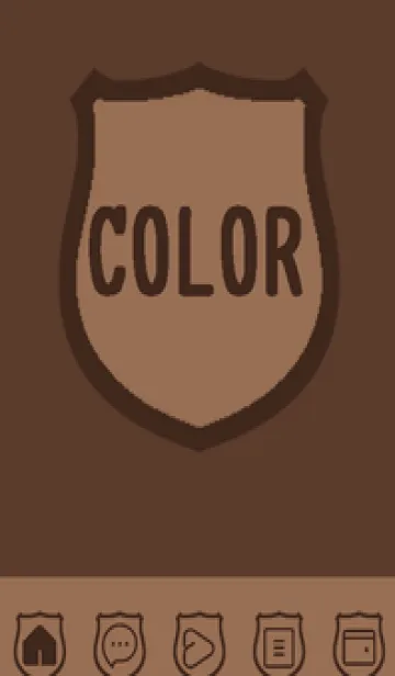 [LINE着せ替え] brown color V51の画像1