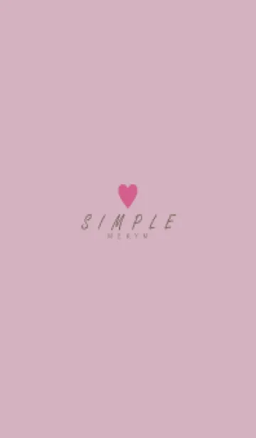 [LINE着せ替え] DUSKY PINK BROWN - SIMPLE HEART - 28の画像1