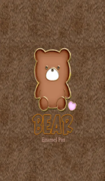 [LINE着せ替え] Bear Enameled Pin & Fur 25の画像1