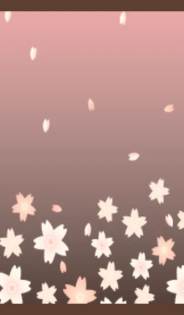 [LINE着せ替え] かわいい桜 茶色の画像1
