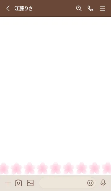 [LINE着せ替え] サクラ咲くノート/くすみイエローの画像2