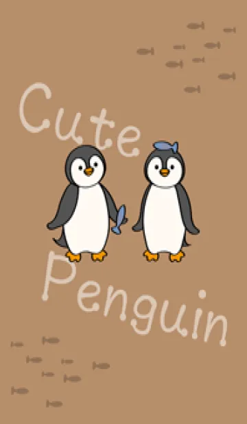 [LINE着せ替え] 私の小さなペンギン(ミルクティー色)の画像1