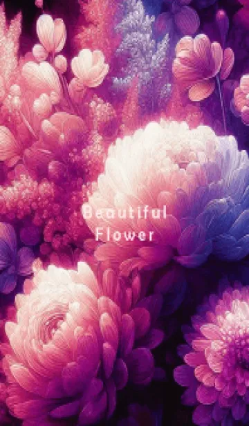 [LINE着せ替え] Beautiful Flower-PINK PURPLE 2の画像1