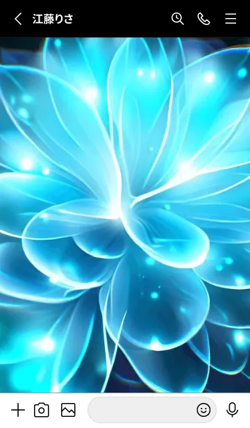 [LINE着せ替え] Beautiful Flower-BLUE LIGHT 2の画像2