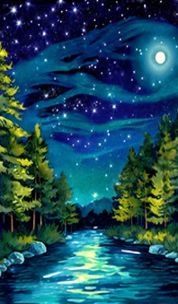 [LINE着せ替え] 綺麗な星空の夜景着せかえ#353の画像1