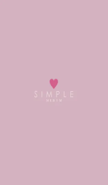 [LINE着せ替え] DUSKY PINK - SIMPLE HEART - 28の画像1