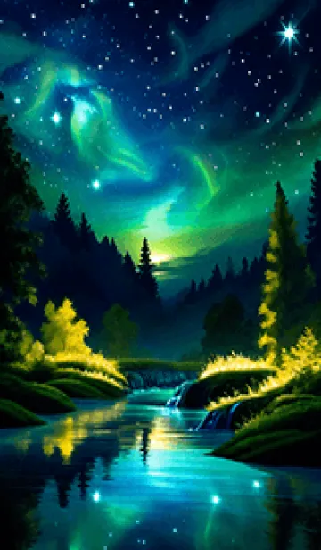 [LINE着せ替え] 綺麗な星空の夜景着せかえ#370の画像1