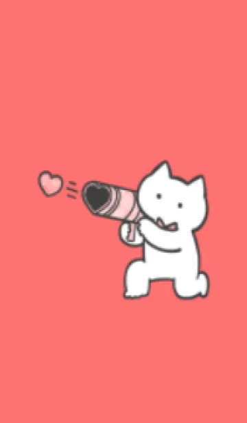 [LINE着せ替え] 推しねこ(white2-01)の画像1