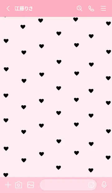 [LINE着せ替え] pattern_heart pinkblackの画像2