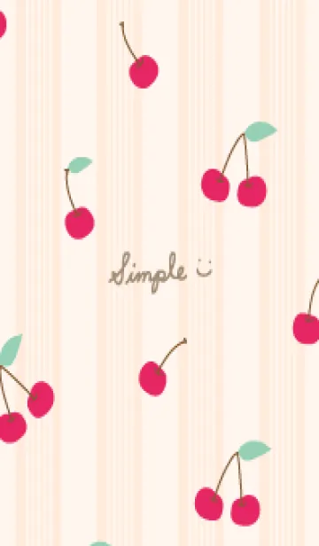 [LINE着せ替え] さくらんぼ くすみカラー4の画像1