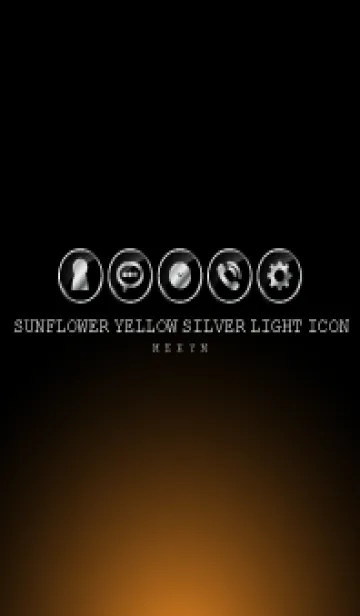 SILVER LIGHT ICON THEME-SunflowerYellow-の着せ替えメイン画像