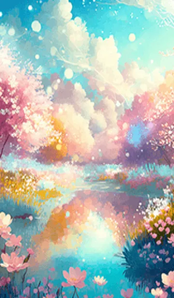 [LINE着せ替え] 優美な春の風景の着せかえ(Spring-14)の画像1