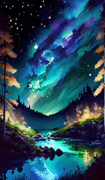 [LINE着せ替え] 綺麗な星空の夜景着せかえ#363の画像1