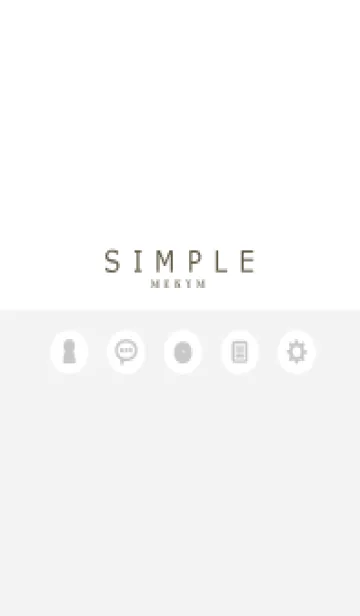[LINE着せ替え] SIMPLE-ICON WHITE 20の画像1