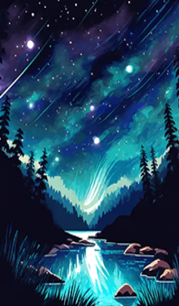 [LINE着せ替え] 綺麗な星空の夜景着せかえ#361の画像1