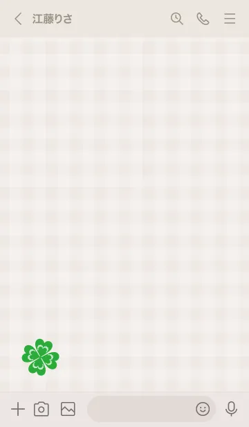 [LINE着せ替え] クローバー ギンガムチェック3の画像2