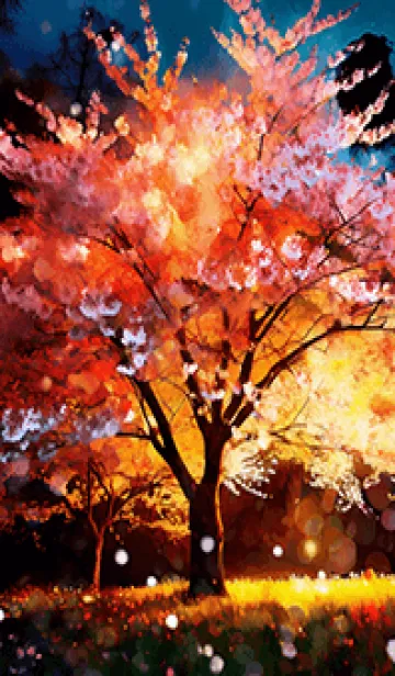 [LINE着せ替え] 美しい夜桜の着せかえ#223の画像1