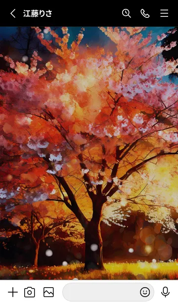 [LINE着せ替え] 美しい夜桜の着せかえ#223の画像2