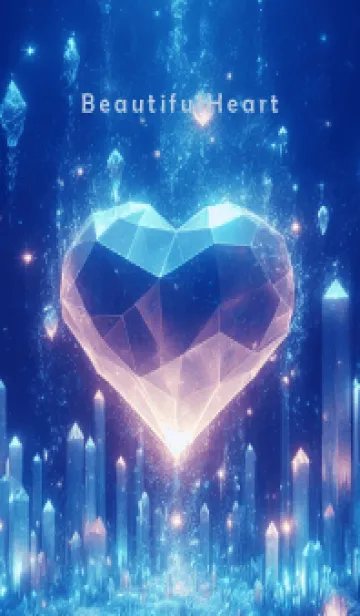 [LINE着せ替え] Beautiful Heart-BLUE LIGHT 11の画像1