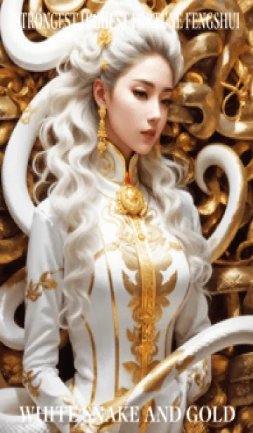 [LINE着せ替え] 最高最強金運風水 白蛇と黄金 幸運の50の画像1