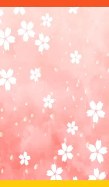 [LINE着せ替え] 桜咲く 赤と黄色の画像1