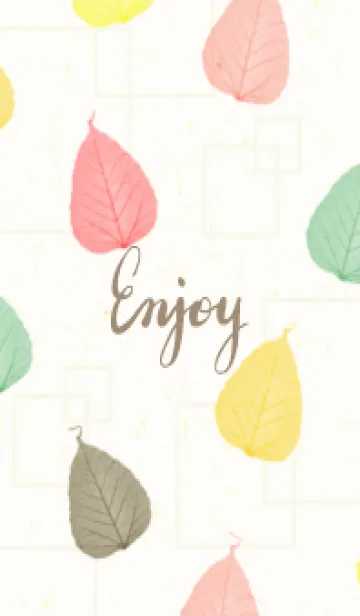 [LINE着せ替え] カラフルな葉っぱ5の画像1