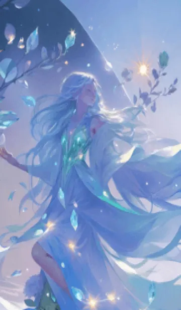 [LINE着せ替え] 宝石の妖精 クリスタル DyIU9の画像1