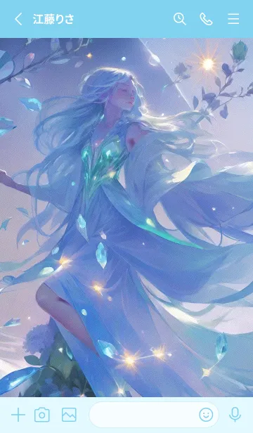 [LINE着せ替え] 宝石の妖精 クリスタル DyIU9の画像2