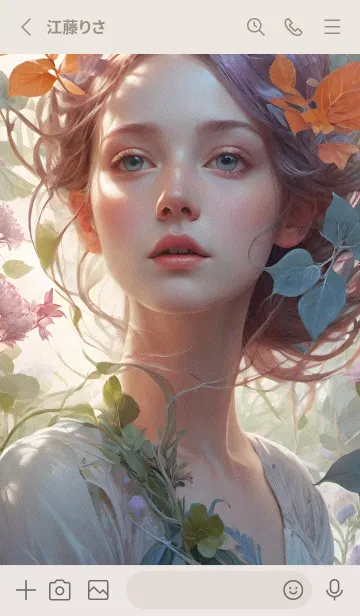 [LINE着せ替え] エルフの少女 花 9pjW0の画像2