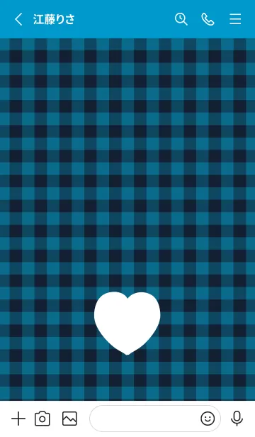 [LINE着せ替え] ハート ギンガムチェック .8の画像2
