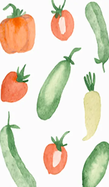 [LINE着せ替え] 【シンプル】お野菜の着せかえ#94の画像1