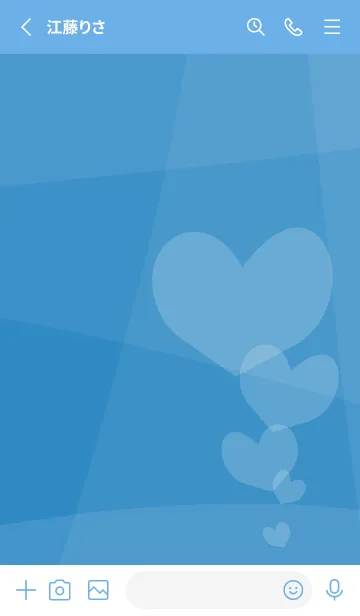 [LINE着せ替え] blue ごきげんハートの画像2