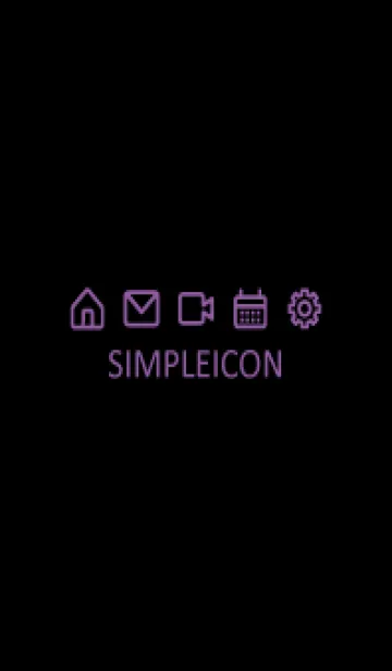 [LINE着せ替え] SIMPLE ICON -BLACK96の画像1