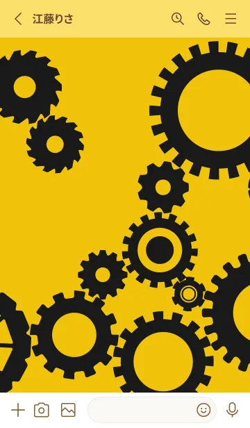 [LINE着せ替え] 歯車 黄色の画像2